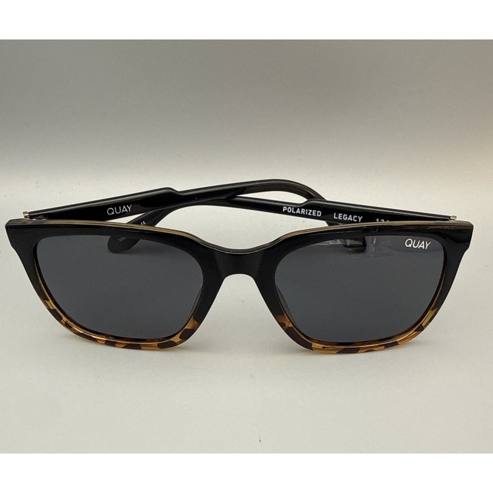 Quay Australia Legacy 126 Authentic Sunglasses POLARIZED Tortoise/Smoke Frames